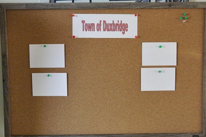 Bulletin board setup