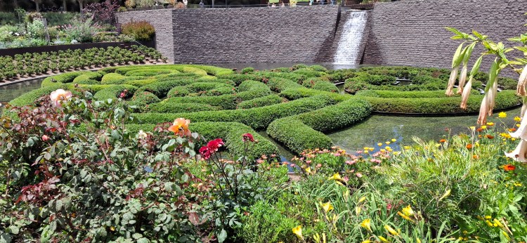 maze hedge garden at Getty center