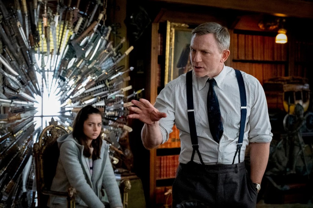 Ana de Armas and Daniel Craig, Knives Out film